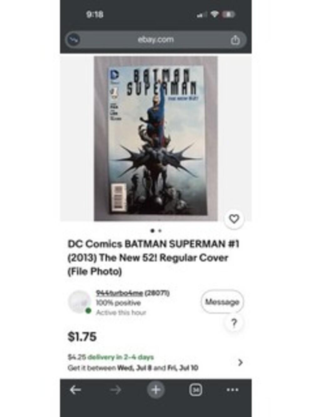 DC Comics BATMAN SUPERMAN #1 (2013) The New 52! Regular Cover Comic Book